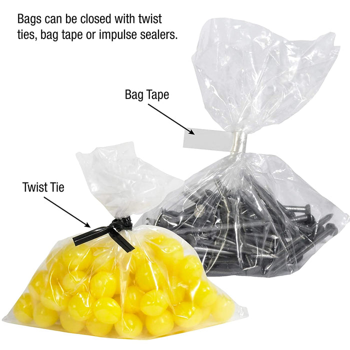 Flat Open Top Clear Plastic Bags for Party Favors, Gifts, Parts, Storage, Packaging, and More 10X16 100’S - 43122212399 Pie's Variety Store