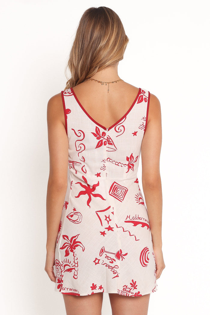 Petal and Pup USA DRESSES Fleur Mini Dress - Red (Hold for Amazon)