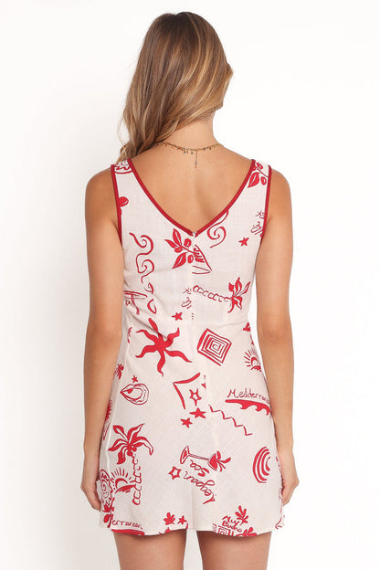 Petal and Pup USA DRESSES Fleur Mini Dress - Red (Hold for Amazon)