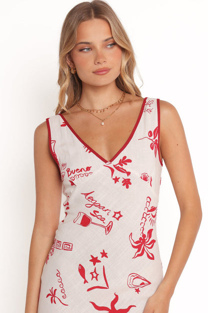 Petal and Pup USA DRESSES Fleur Mini Dress - Red (Hold for Amazon)