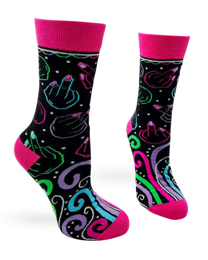 Flip Off Sassy Ladies' Crew Socks