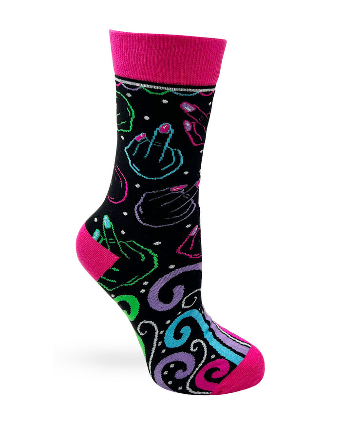 Flip Off Sassy Women's Crew Socks