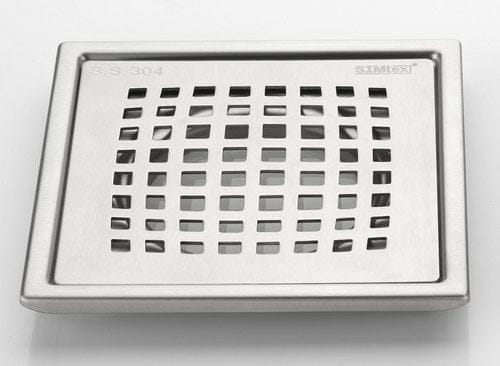 Floor Drain – Floor Drain Stainless Steel 10X10 (4X4 Inch) Centimeter , 2 Inch Connection Central Outlet - CHGM146 MEGA