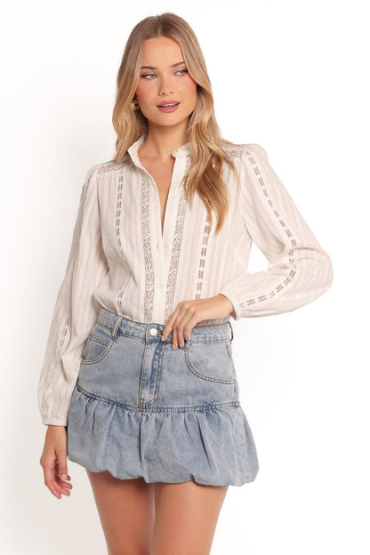Petal and Pup USA BOTTOMS Fomi Denim Bubble Skirt - Medium Denim