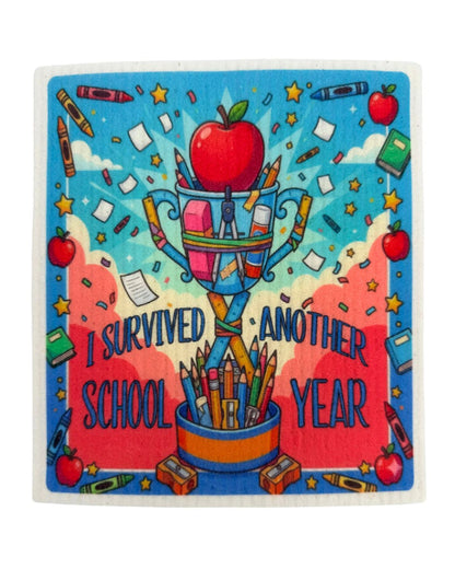 Funny Teacher Sayings - Set of 3 - Swedish Dishcloths - Wholesale