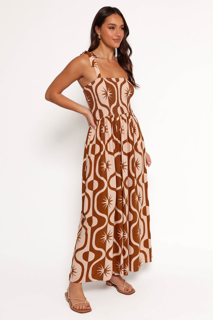 Petal and Pup USA PLAYSUITS Ginelle Jumpsuit - Tan Print