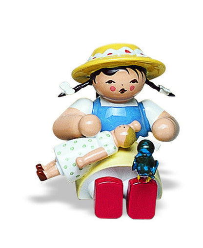 Girl with a Doll and a Bird on her Foot / Retired 2025 / SALE SAVE 20%