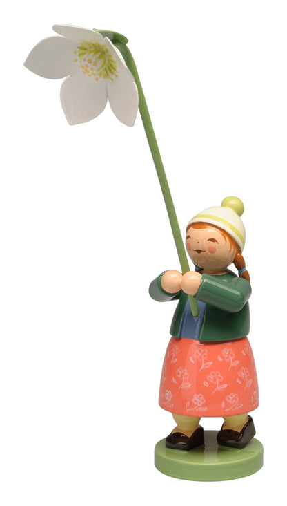 Girl with Christmas Rose