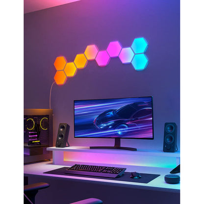Govee Glide Hexa Light Panels Pack of 10 - Multicolour | B6061201-OF-UK from Govee - DID Electrical