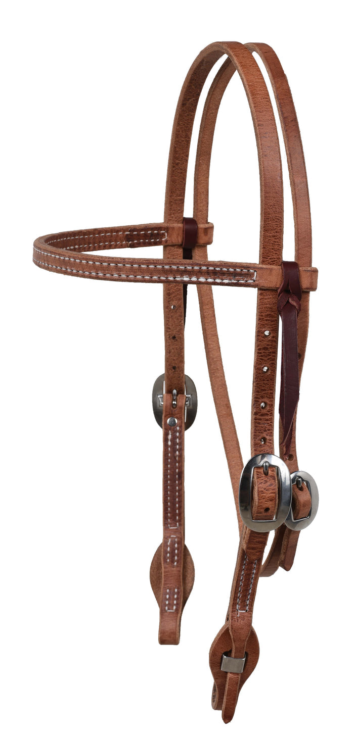Harness Leather Quick Change Browband Headstall Stainless Hardware