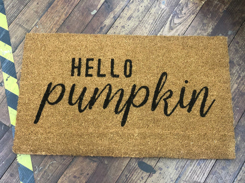 Hello Pumpkin Mat