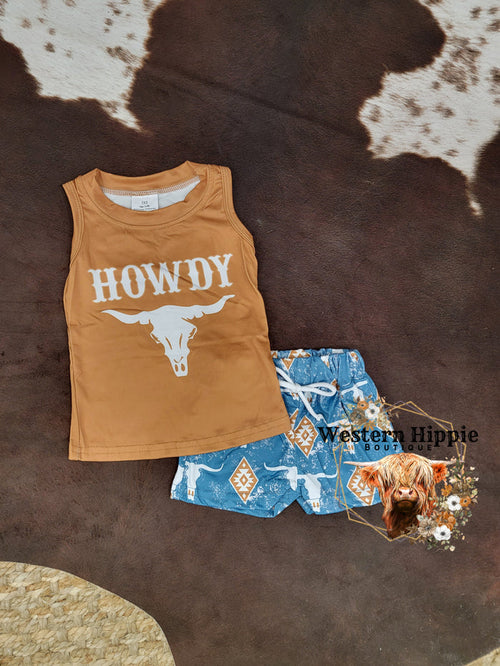 Howdy tank shorts set