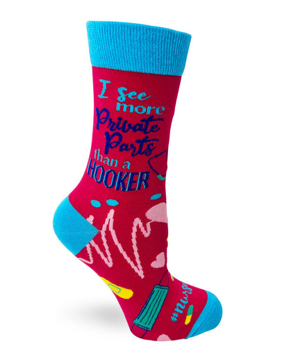 I See More Private Parts Than a Hooker Women's Crew Socks wholesale