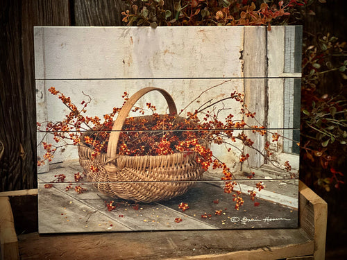 Bittersweet Basket Pallet Art