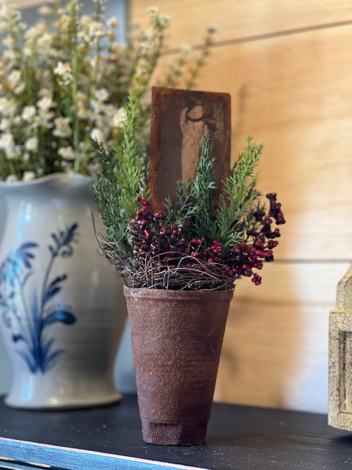 Holiday Cinnamon Pot - Standing Snowman