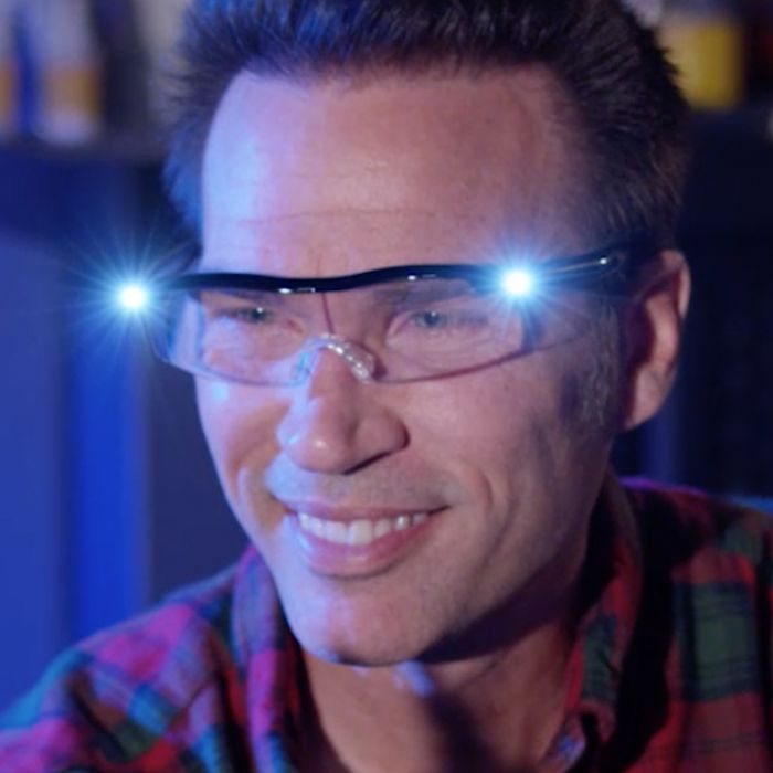 JML Mighty Sight Wearable Magnifying Eyewear with Built-In Lights - White & Black | A000929 (7593966928060)