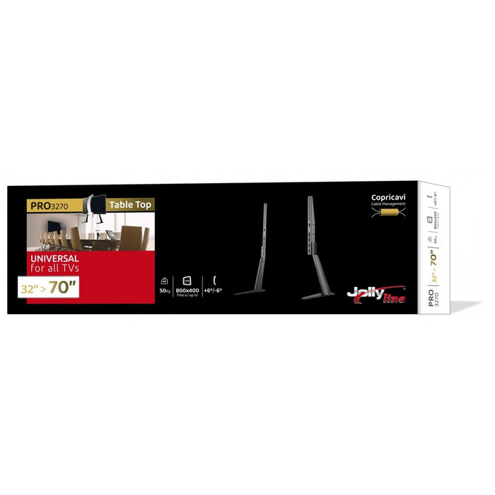 Jolly Line 32"-70" 50KG Table Top Pedestal Feet - Black | 755448 from Jolly Line - DID Electrical