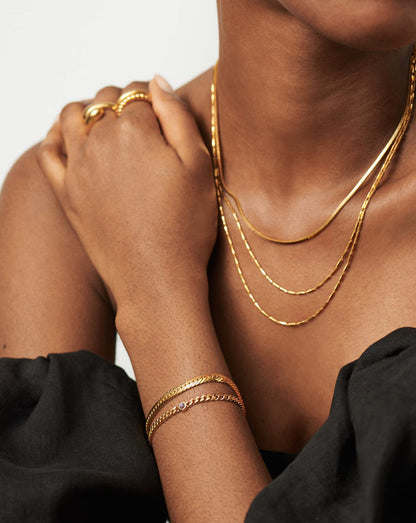 Birthstone Chain Bracelet - June | 18ct Gold Plated Vermeil/Rainbow Moonstone Bracelets Missoma
