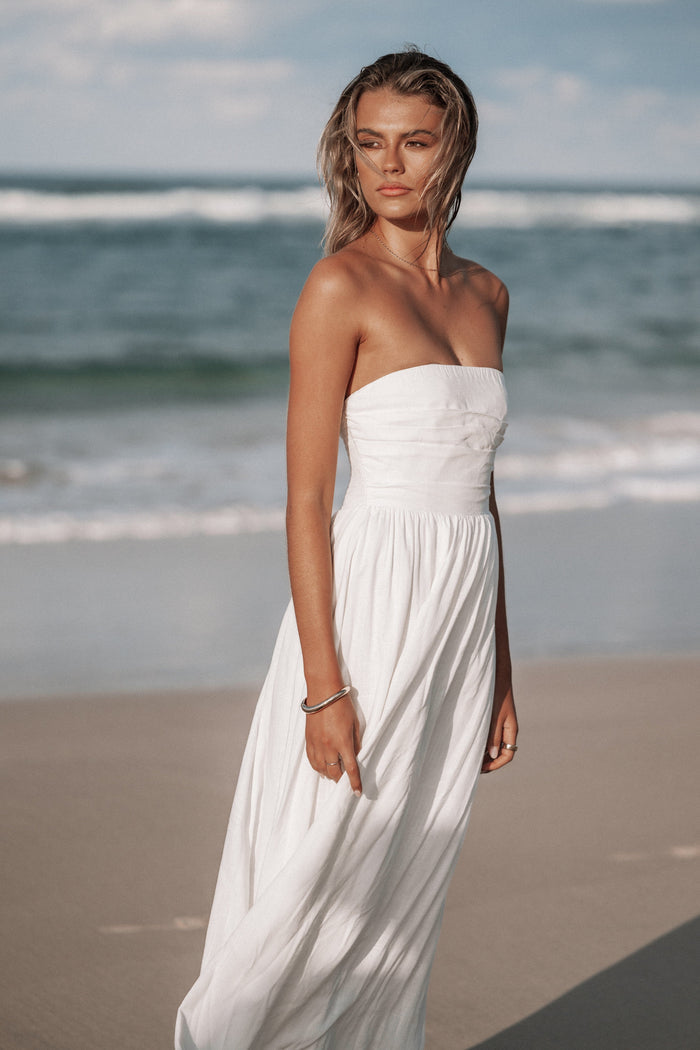 Petal and Pup USA DRESSES Kayt Strapless Dress - White