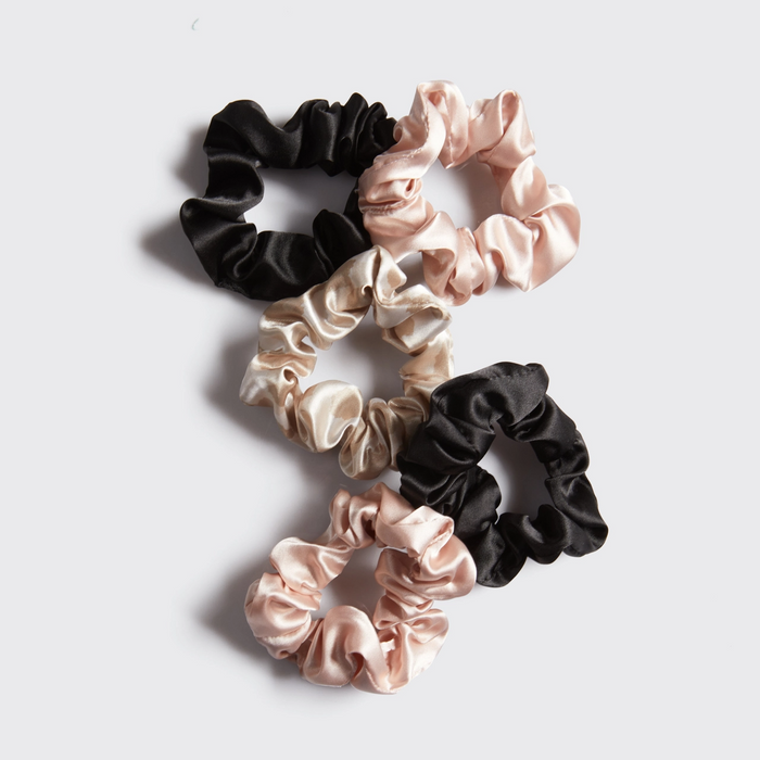 Kitsch Satin Sleep Scrunchies - 5pc Assorted