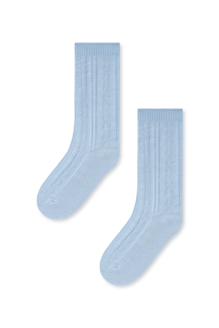 Knee High Socks in Breeze on a white background