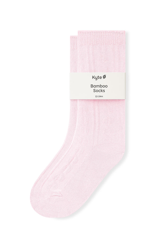 Knee High Socks in Sakura on a white background