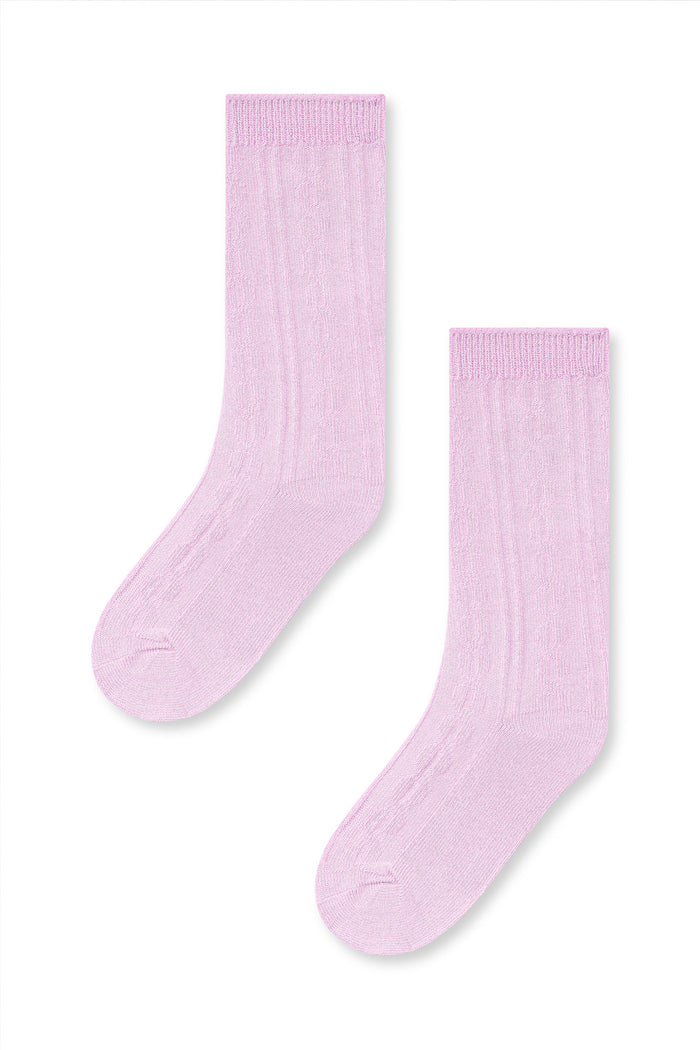 Knee High Socks in Thistle on a white background
