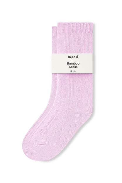 Knee High Socks in Thistle on a white background