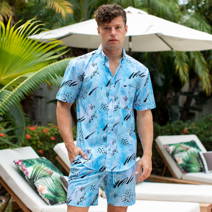 RSVLTS RSVLTS Short Sleeve Shirt La Croy "Blueberry Bomb Blast" – KUNUFLEX Short Sleeve Shirt