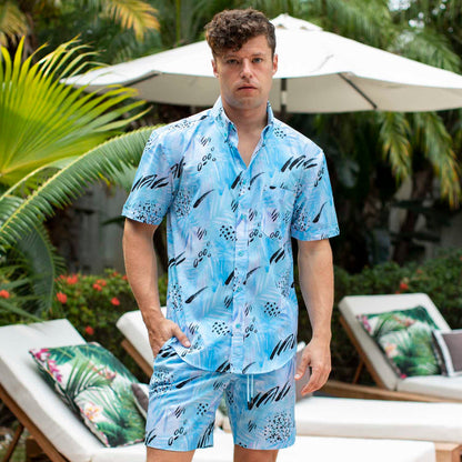 RSVLTS RSVLTS Short Sleeve Shirt La Croy "Blueberry Bomb Blast" – KUNUFLEX Short Sleeve Shirt