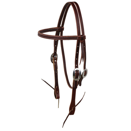 Latigo Browband Headstall with Stainless Hardware