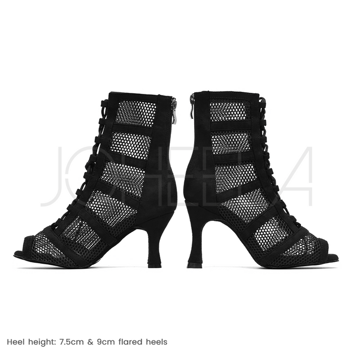 Leana noir - Talons évasés - Personnalisable