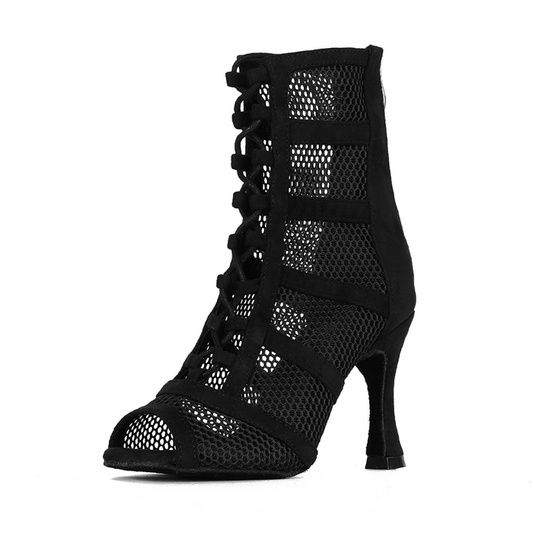 Leana noir - Talons évasés - Prête à expédier