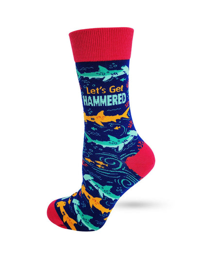 Let's Get Hammered Hammerhead Shark Women's Crew Socks
