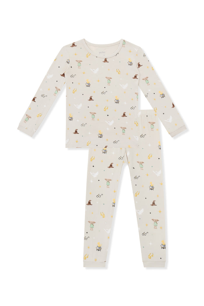 Harry Potter patterned Long Sleeve Pajamas on a white background