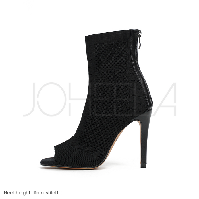 DÉSTOCKAGE Lou noir - Talon non standard  Joheela - Heels dance shoes - Chaussure de danse talon