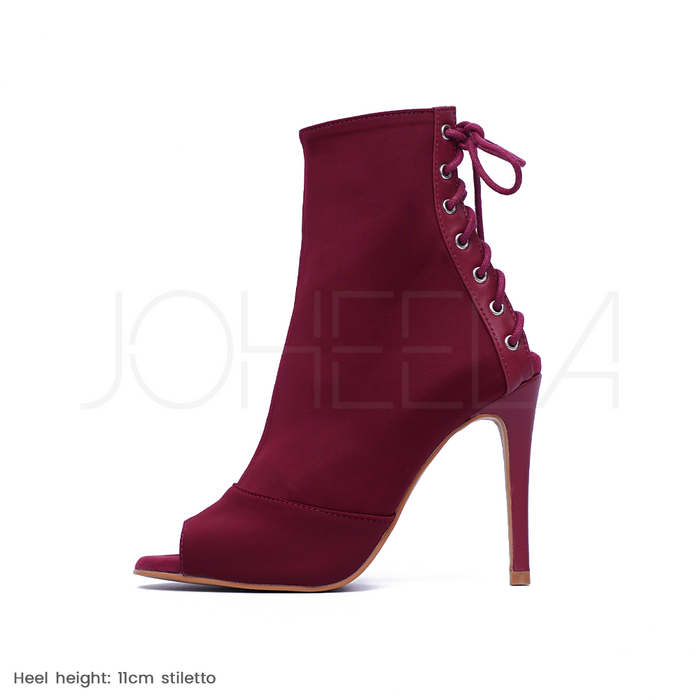 Louane bordeaux - Talons stilettos - Personnalisable Joheela - Heels dance shoes - Chaussure de danse talon