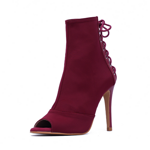 Louane bordeaux - Talons stilettos - Personnalisable Joheela - Heels dance shoes - Chaussure de danse talon