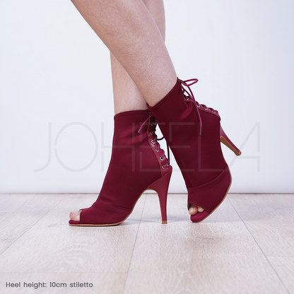 Louane bordeaux - Talons stilettos - Personnalisable Joheela - Heels dance shoes - Chaussure de danse talon