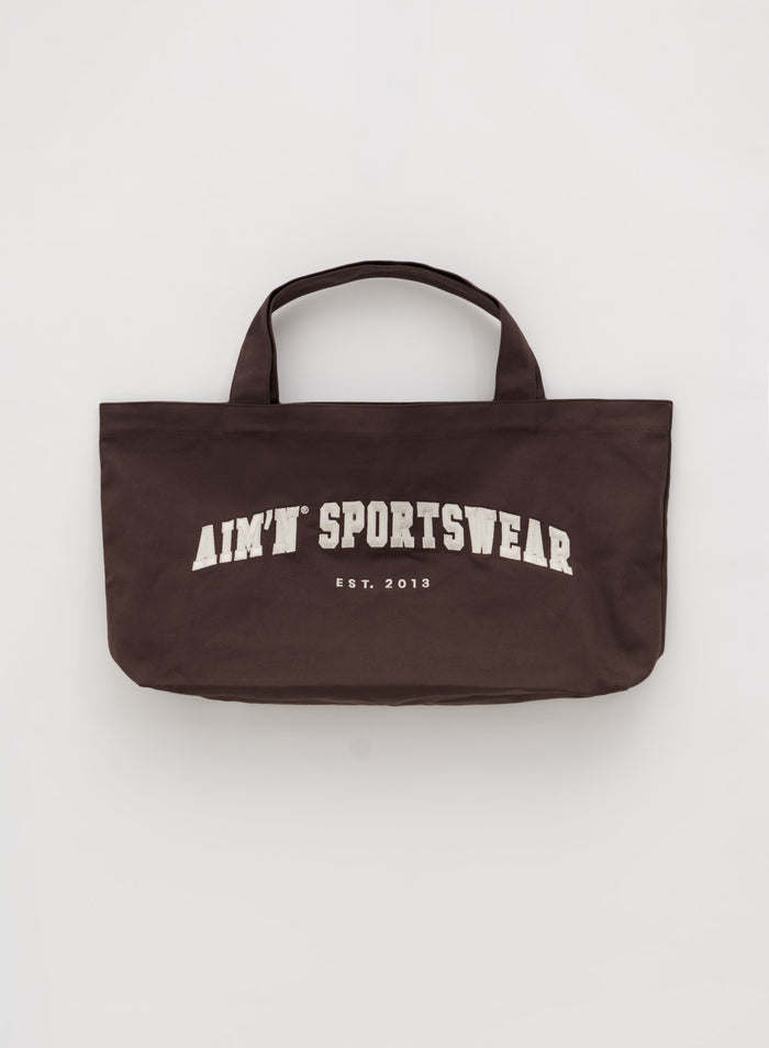 Macchiato Varsity Tote Bag