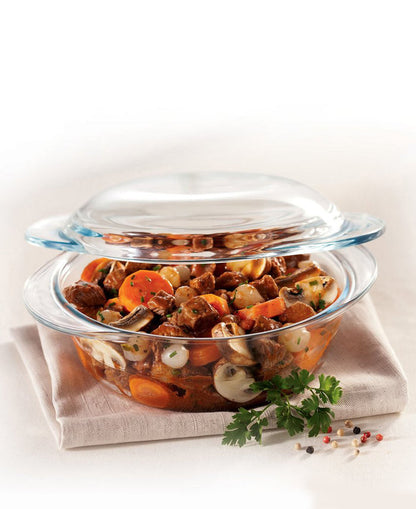 Marinex Large Round Casserole 2.8LT - Clear