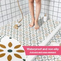 Matte Surface Floor Tile  - 12" x 12" DIY for Bathrooms, Kitchens, Oil-Proof, Waterproof- Price Per Unit FT-1002 ebuystt
