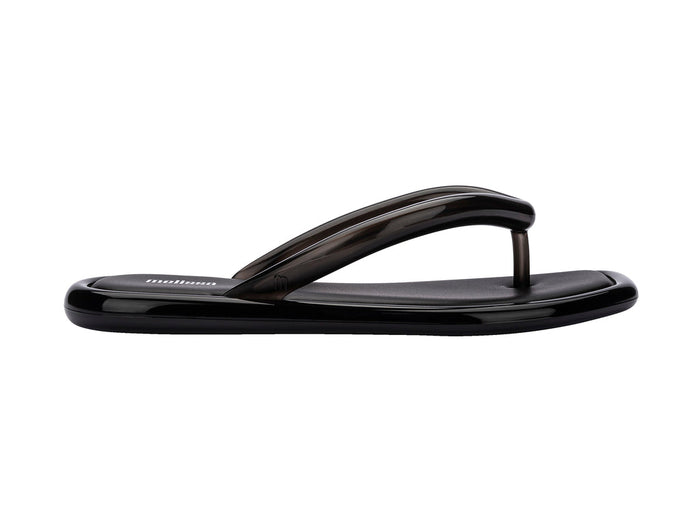 Melissa Airbubble AD Black Thong Flip-Flops for Women – Stylish and comfortable casual footwear.