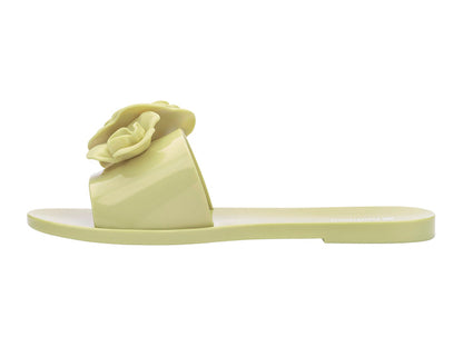 Melissa Babe Petals Green Flat Slipon Women Slides