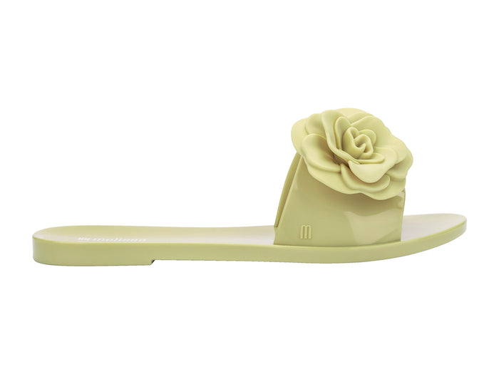 Melissa Babe Petals Green Flat Slipon Women Slides