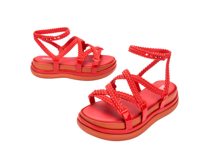 Melissa Bazios AD Red Strappy Platform Heels for Women - Bold and Stylish Design, Perfect for Parties, Weddings, and Special Occasions