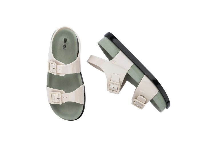 Melissa Beige Wide Platform Sandal for Women – Stylish and comfortable platform sandals with a wide strap design, perfect for adding a trendy touch to any outfit.