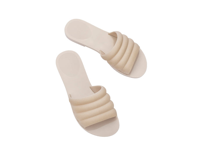 Melissa Bless Slide AD Beige slides for women with stylish jelly design and comfortable flat sole