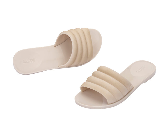 Melissa Bless Slide AD Beige slides for women with stylish jelly design and comfortable flat sole
