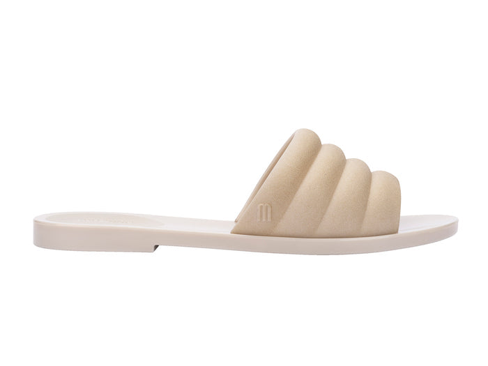 Melissa Bless Slide AD Beige slides for women with stylish jelly design and comfortable flat sole